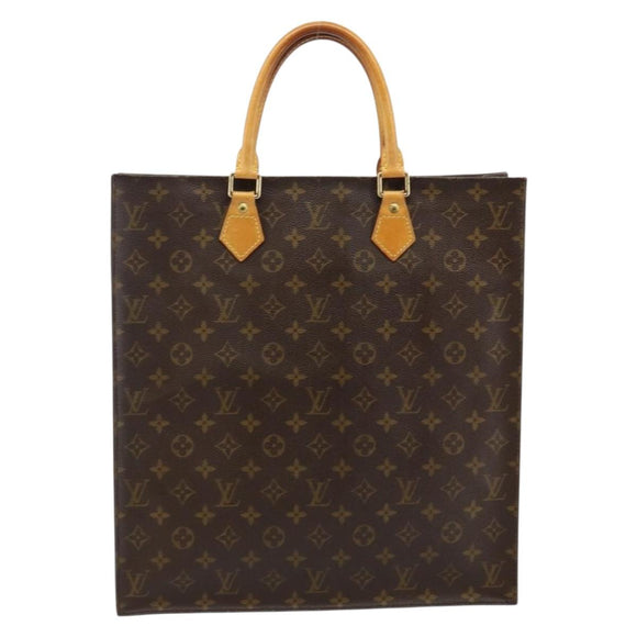 LOUIS VUITTON Monogram Sac Plat Hand Bag M51140 LV Auth 142772