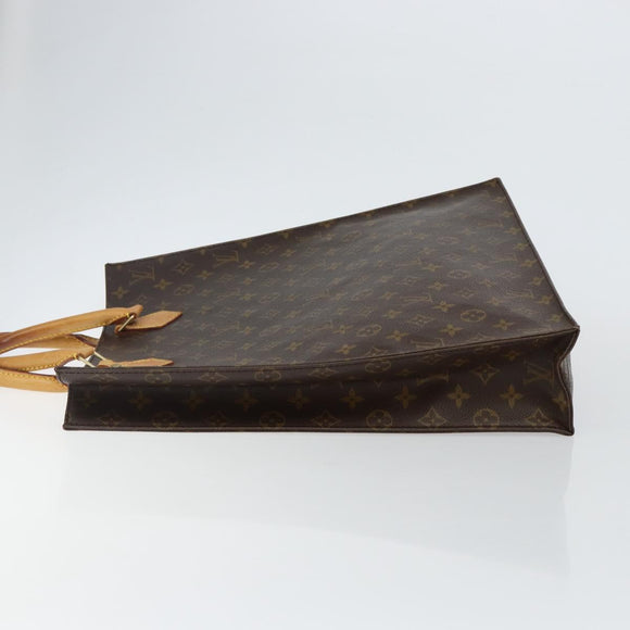 LOUIS VUITTON Monogram Sac Plat Hand Bag M51140 LV Auth 142772