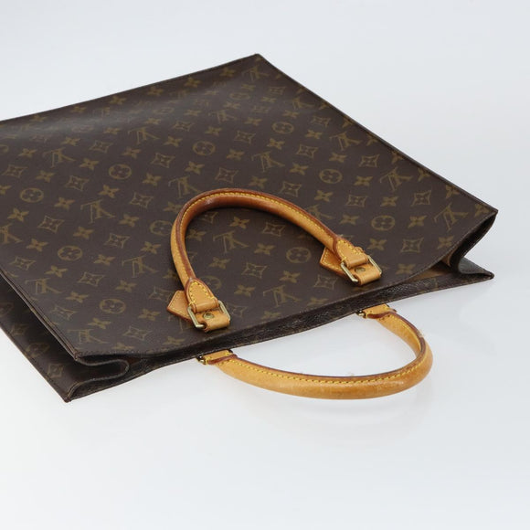 LOUIS VUITTON Monogram Sac Plat Hand Bag M51140 LV Auth 142772