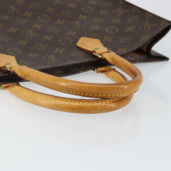 LOUIS VUITTON Monogram Sac Plat Hand Bag M51140 LV Auth 142772