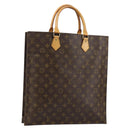 LOUIS VUITTON Monogram Sac Plat Hand Bag M51140 LV Auth 142773-1