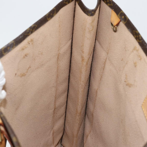 LOUIS VUITTON Monogram Sac Plat Hand Bag M51140 LV Auth 142773