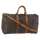 LOUIS VUITTON Monogram Keepall Bandouliere 50 Hand Bag M41416 LV Auth 142778-1