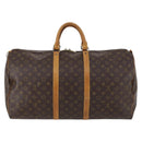 LOUIS VUITTON Monogram Keepall 55 Boston Bag M41424 LV Auth 142780-2