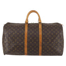 LOUIS VUITTON Monogram Keepall 55 Boston Bag M41424 LV Auth 142781-13