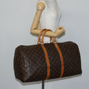LOUIS VUITTON Monogram Keepall 55 Boston Bag M41424 LV Auth 142781-21