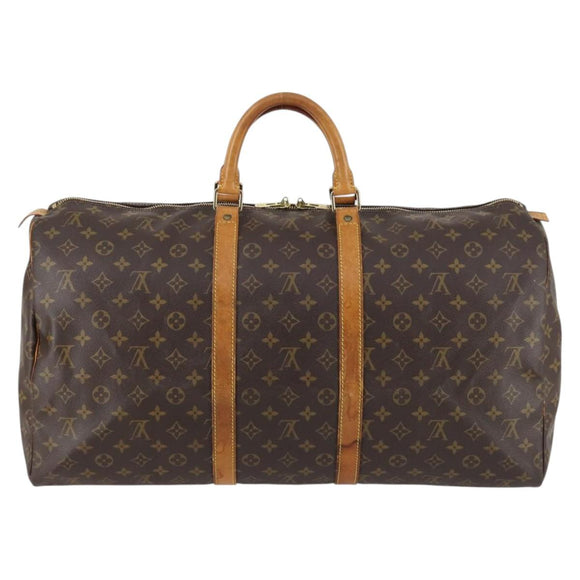LOUIS VUITTON Monogram Keepall 55 Boston Bag M41424 LV Auth 142781