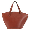 LOUIS VUITTON Epi Saint Jacques Hand Bag Brown M52263 LV Auth 142783-1