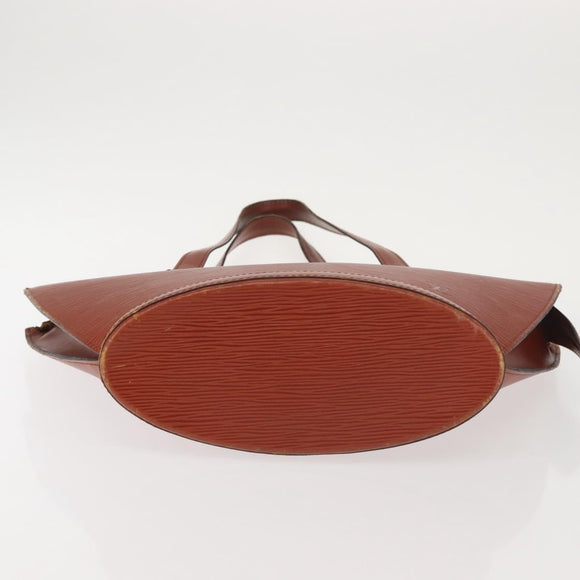 LOUIS VUITTON Epi Saint Jacques Hand Bag Brown M52263 LV Auth 142783