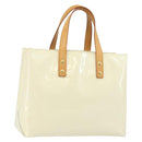 LOUIS VUITTON Monogram Vernis Reade PM Hand Bag Perle M91336 LV Auth 142788-1
