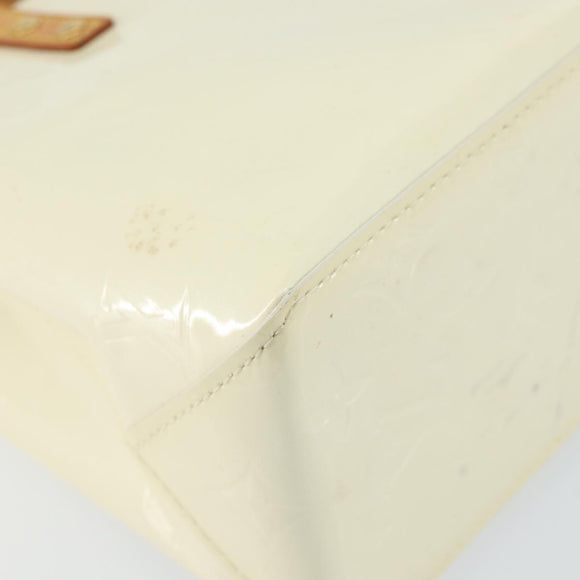 LOUIS VUITTON Monogram Vernis Reade PM Hand Bag Perle M91336 LV Auth 142788