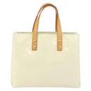 LOUIS VUITTON Monogram Vernis Reade PM Hand Bag Perle M91336 LV Auth 142788-13