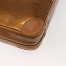 LOUIS VUITTON Monogram Vernis Van Damme Hand Bag Bronze M91125 LV Auth 142789-16