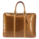LOUIS VUITTON Monogram Vernis Van Damme Hand Bag Bronze M91125 LV Auth 142789-13