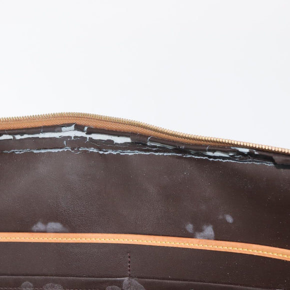 LOUIS VUITTON Monogram Vernis Van Damme Hand Bag Bronze M91125 LV Auth 142789