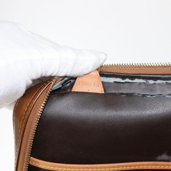 LOUIS VUITTON Monogram Vernis Van Damme Hand Bag Bronze M91125 LV Auth 142789