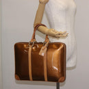 LOUIS VUITTON Monogram Vernis Van Damme Hand Bag Bronze M91125 LV Auth 142789-23