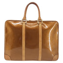 LOUIS VUITTON Monogram Vernis Van Damme Hand Bag Bronze M91125 LV Auth 142789-2