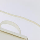 Salvatore Ferragamo Gancini Hand Bag Patent leather 2way White Auth 142795-15