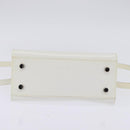 Salvatore Ferragamo Gancini Hand Bag Patent leather 2way White Auth 142795-5