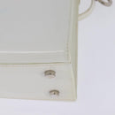 Salvatore Ferragamo Gancini Hand Bag Patent leather 2way White Auth 142795-18