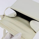 Salvatore Ferragamo Gancini Hand Bag Patent leather 2way White Auth 142795-19