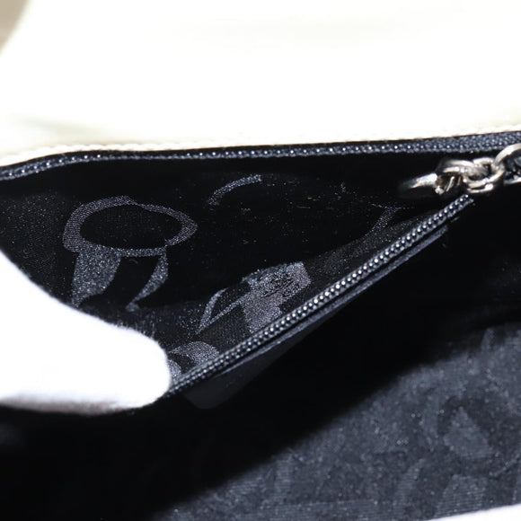 Salvatore Ferragamo Gancini Hand Bag Patent leather 2way White Auth 142795