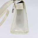 Salvatore Ferragamo Gancini Hand Bag Patent leather 2way White Auth 142795-4