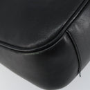 GUCCI Bamboo Shoulder Bag Leather 2way Black Gold 001 1638 Auth 142796-13