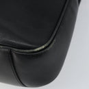 GUCCI Bamboo Shoulder Bag Leather 2way Black Gold 001 1638 Auth 142796-14