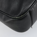 GUCCI Bamboo Shoulder Bag Leather 2way Black Gold 001 1638 Auth 142796-15