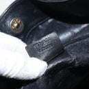 GUCCI Bamboo Shoulder Bag Leather 2way Black Gold 001 1638 Auth 142796-21