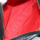 CELINE Shoulder Bag Leather Black Gold Auth 142797-11