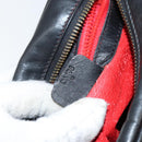 CELINE Shoulder Bag Leather Black Gold Auth 142797-12