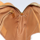 CELINE Macadam Canvas Hand Bag PVC Beige Gold Auth 142798-18