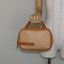 CELINE Macadam Canvas Hand Bag PVC Beige Gold Auth 142798-21