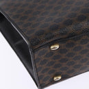 CELINE Macadam Canvas Tote Bag PVC Leather 2way Black Gold Auth 142799-18