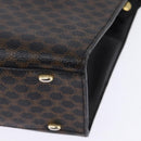 CELINE Macadam Canvas Tote Bag PVC Leather 2way Black Gold Auth 142799-9