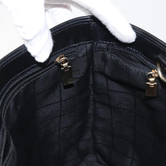 CELINE Macadam Canvas Hand Bag Brown Gold Auth 142800