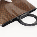 CELINE Macadam Canvas Hand Bag Brown Gold Auth 142800-6