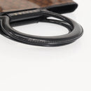 CELINE Macadam Canvas Hand Bag Brown Gold Auth 142800-7