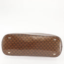 CELINE Macadam Canvas Hand Bag Brown Gold Auth 142800-5