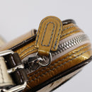 LOEWE Anagram Shoulder Bag Enamel Brown Silver Auth 142804-9