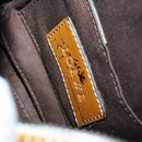 LOEWE Anagram Shoulder Bag Enamel Brown Silver Auth 142804-10