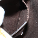 LOEWE Anagram Shoulder Bag Enamel Brown Silver Auth 142804-21