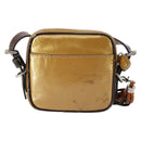 LOEWE Anagram Shoulder Bag Enamel Brown Silver Auth 142804-2