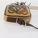 LOEWE Anagram Shoulder Bag Enamel Brown Silver Auth 142804-3