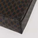 CELINE Macadam Canvas Shoulder Bag PVC Leather Black Gold Auth 142805-9