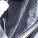 CELINE Macadam Canvas Shoulder Bag PVC Leather Black Gold Auth 142805-11