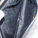 CELINE Macadam Canvas Shoulder Bag PVC Leather Black Gold Auth 142805-20